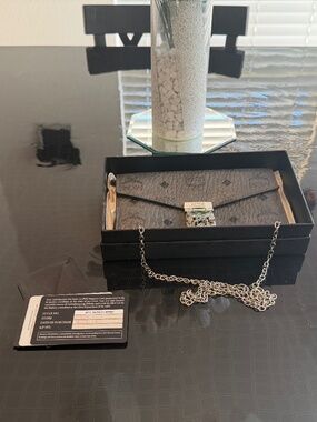 MCM Patricia clutch bag grey